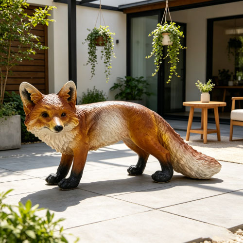 Outdoor Fox Statues Figurine