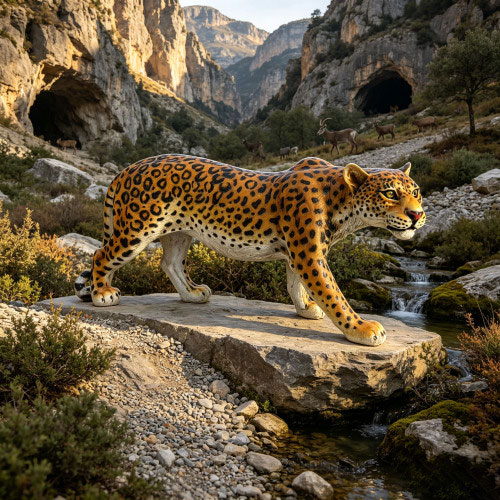 Leopard Garden Statue