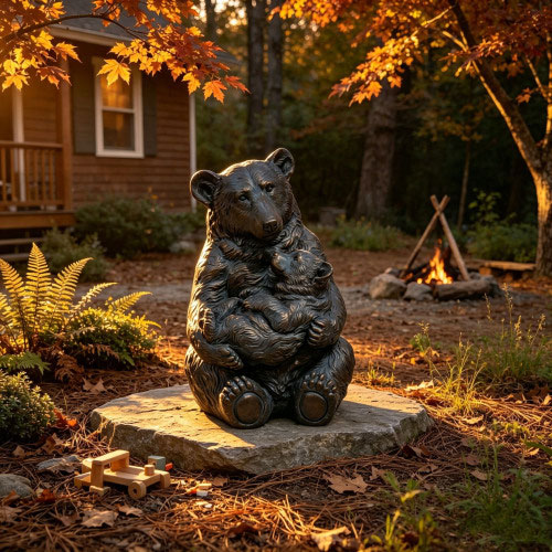 Mother And Cub Bear Statue