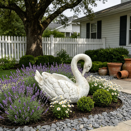 Swan Planter Statue