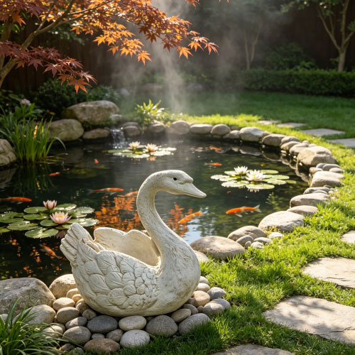 White Swan Statue